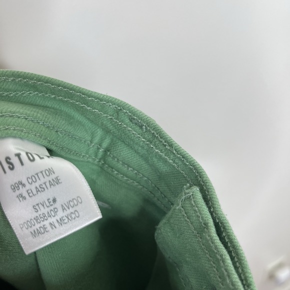 Pistola Penny High Rise Wide Leg Crop Jeans Avocado Green Womens Size 28 Frayed - Picture 6 of 6